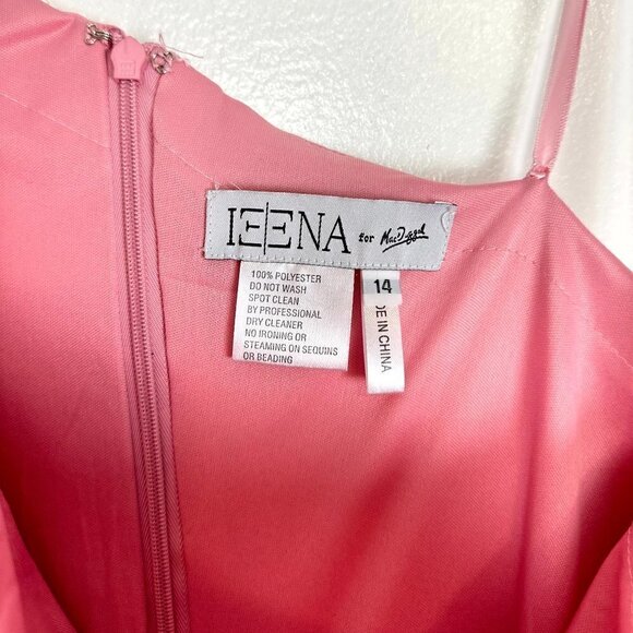 MAC DUGGAL One Shoulder Puff Sleeve Gown in Rose Pink Size US 14 - Picture 5 of 10